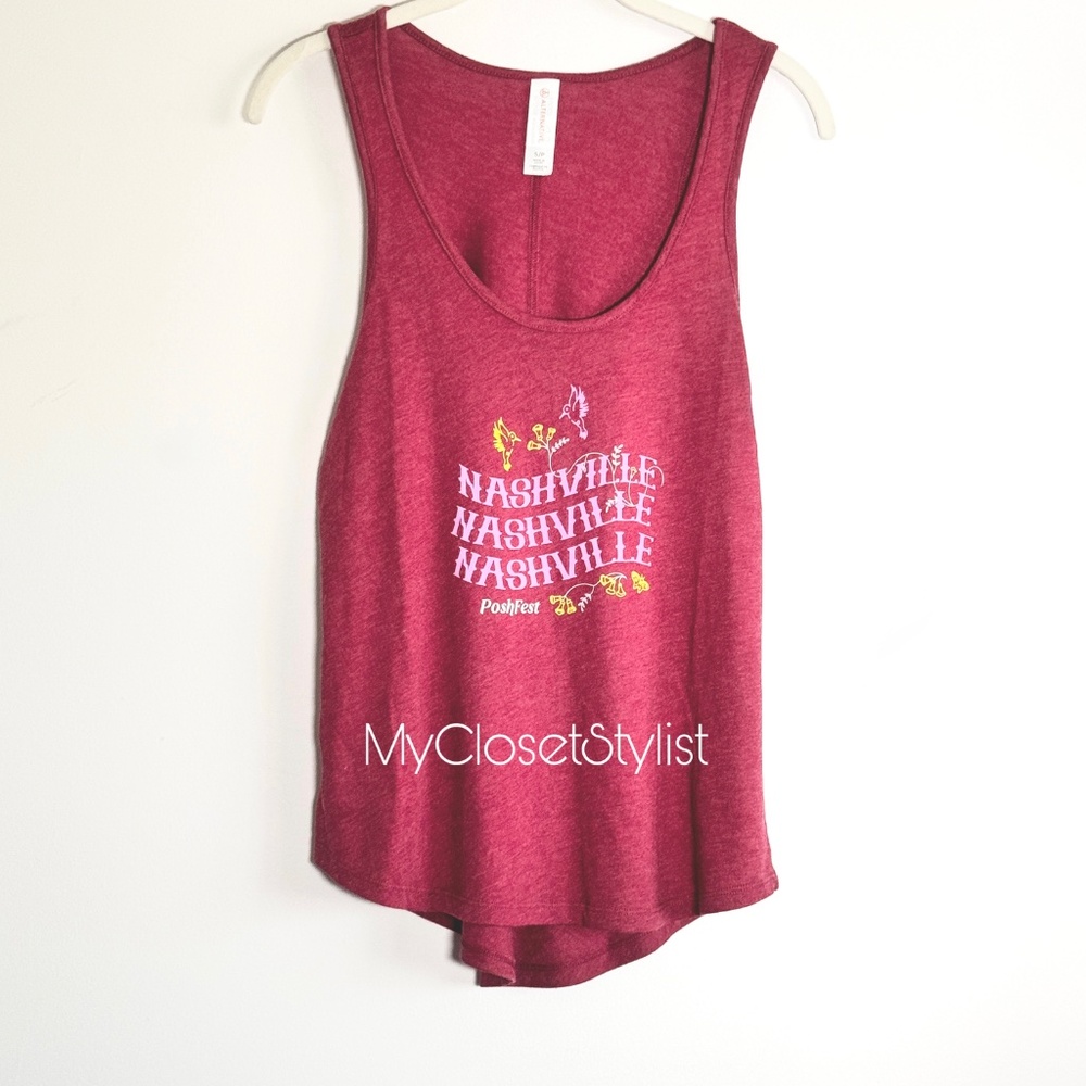 PoshFest Exclusive Nashville Tank Top NEW POSHMARK Official Summer T-shirt S